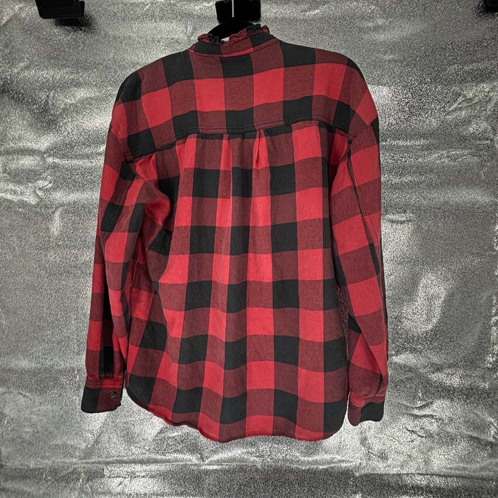 Eddie Bauer Buffalo Check Snap Up Blouse - Picture 3 of 11